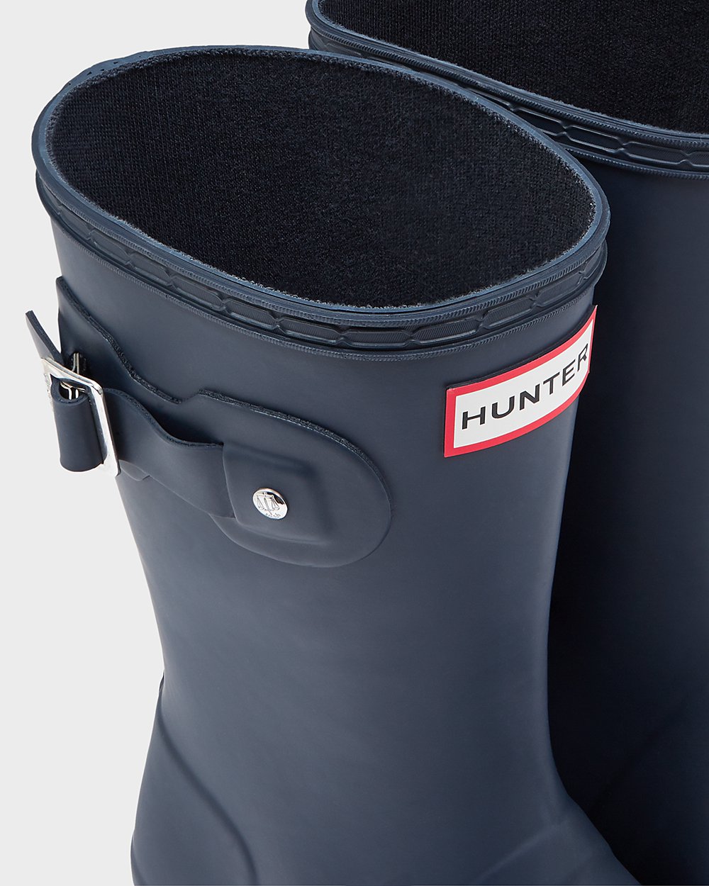 Hunter Original Tour Foldable Short Rain Boots - Shop Online Womens Navy - EWRHVG590